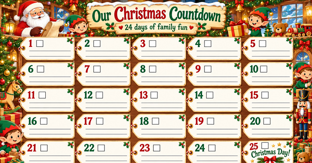 24 Christmas 2026 Countdown Activities for Families
